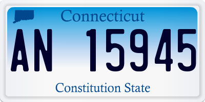 CT license plate AN15945