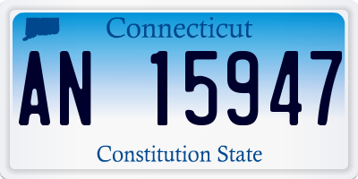 CT license plate AN15947