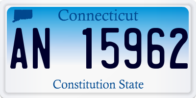 CT license plate AN15962