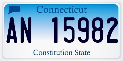 CT license plate AN15982