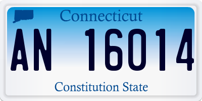 CT license plate AN16014