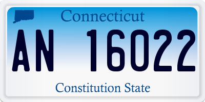 CT license plate AN16022