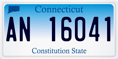 CT license plate AN16041