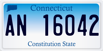 CT license plate AN16042