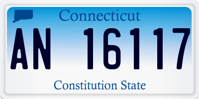 CT license plate AN16117