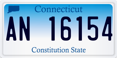 CT license plate AN16154