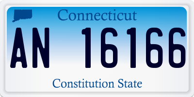 CT license plate AN16166