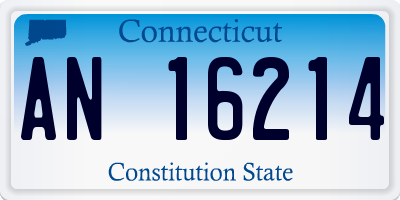 CT license plate AN16214