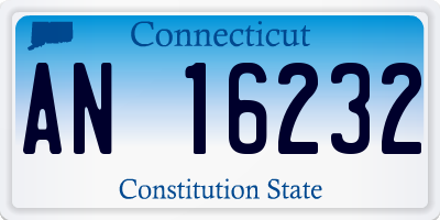 CT license plate AN16232