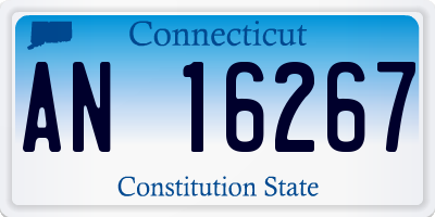 CT license plate AN16267