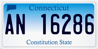 CT license plate AN16286