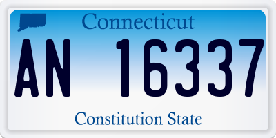 CT license plate AN16337