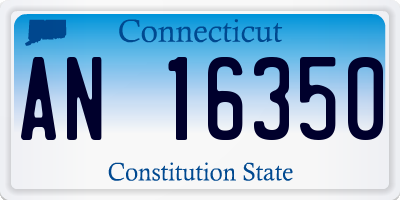 CT license plate AN16350