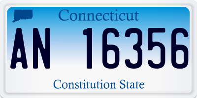 CT license plate AN16356