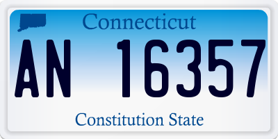 CT license plate AN16357