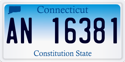 CT license plate AN16381