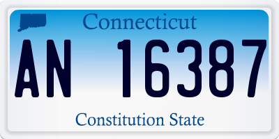 CT license plate AN16387