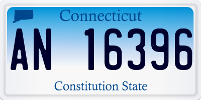 CT license plate AN16396