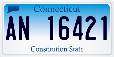 CT license plate AN16421