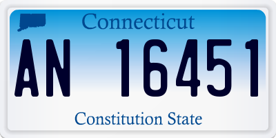 CT license plate AN16451