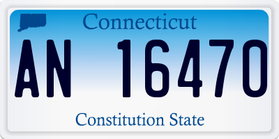 CT license plate AN16470