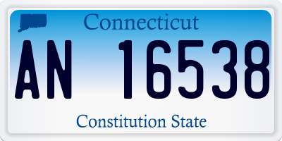 CT license plate AN16538