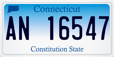 CT license plate AN16547