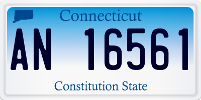 CT license plate AN16561