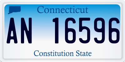 CT license plate AN16596