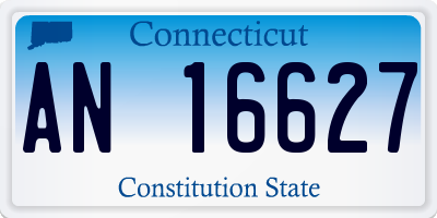 CT license plate AN16627