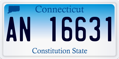 CT license plate AN16631