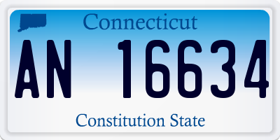 CT license plate AN16634