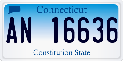 CT license plate AN16636