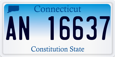 CT license plate AN16637
