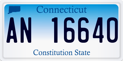 CT license plate AN16640
