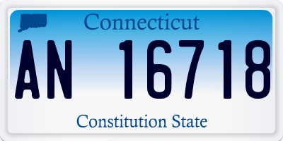 CT license plate AN16718
