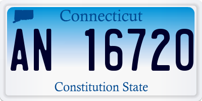CT license plate AN16720