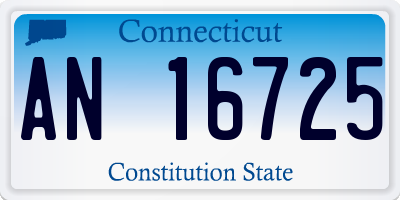 CT license plate AN16725