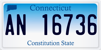 CT license plate AN16736