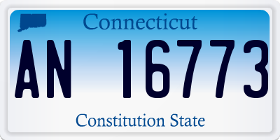 CT license plate AN16773