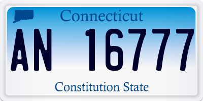 CT license plate AN16777