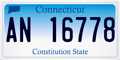 CT license plate AN16778