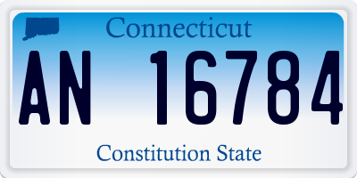CT license plate AN16784