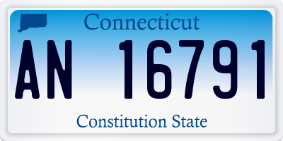 CT license plate AN16791