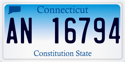 CT license plate AN16794