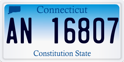 CT license plate AN16807