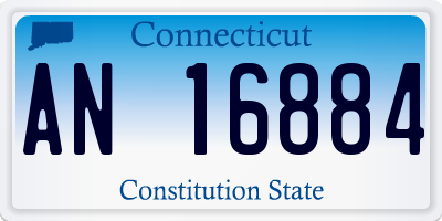 CT license plate AN16884