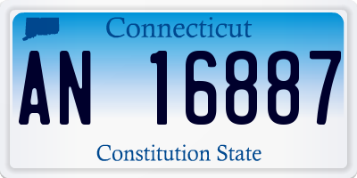CT license plate AN16887
