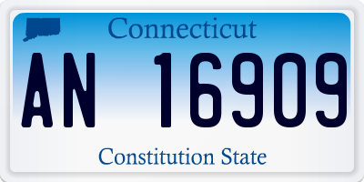 CT license plate AN16909