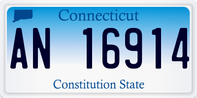 CT license plate AN16914